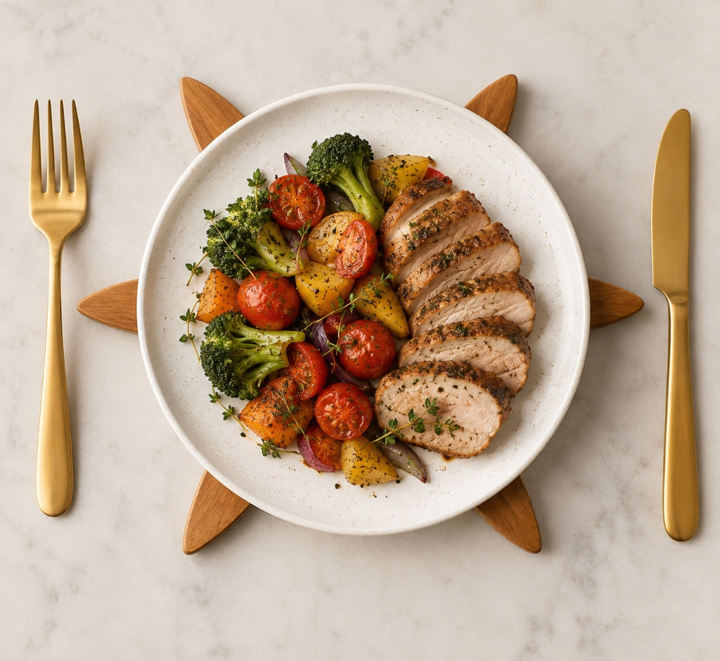 Dinner Plate on Menvel Trivet