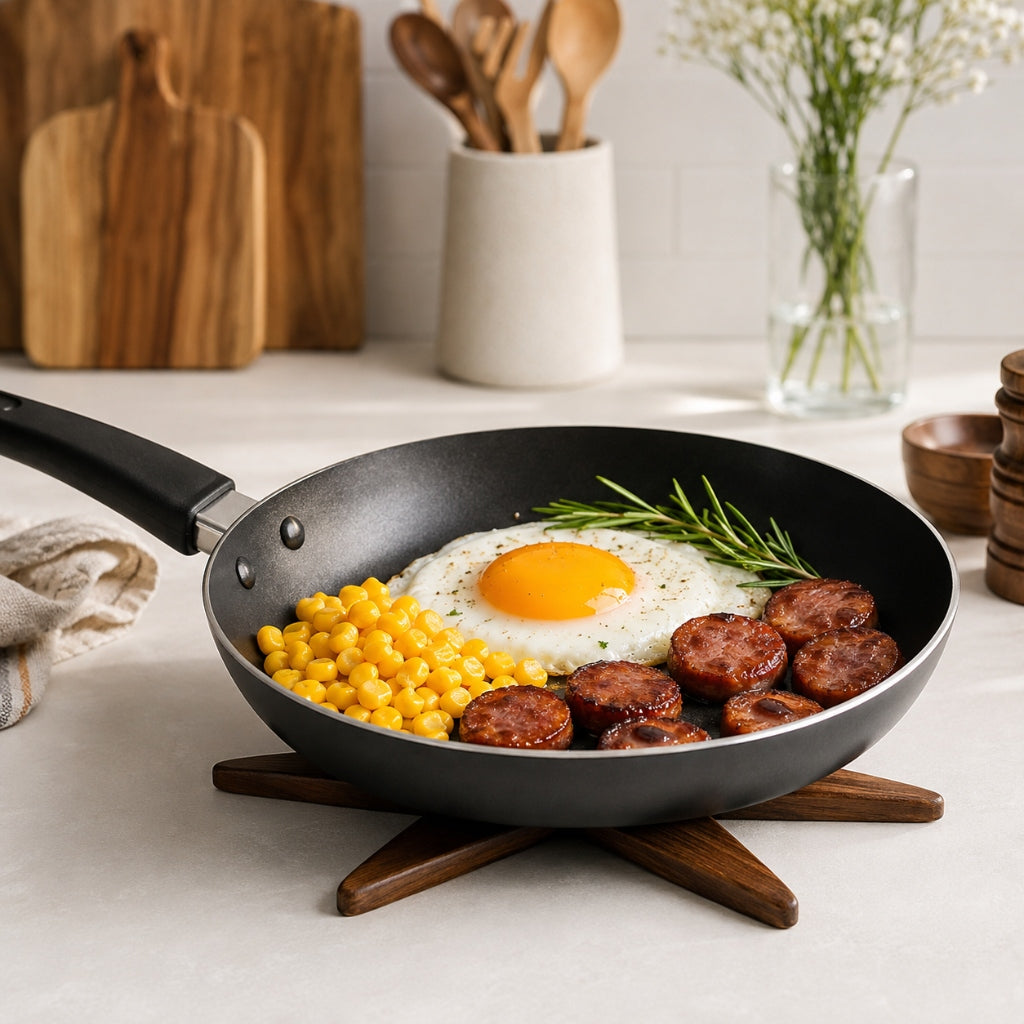Cast Iron Skillet on Menvel Trivet