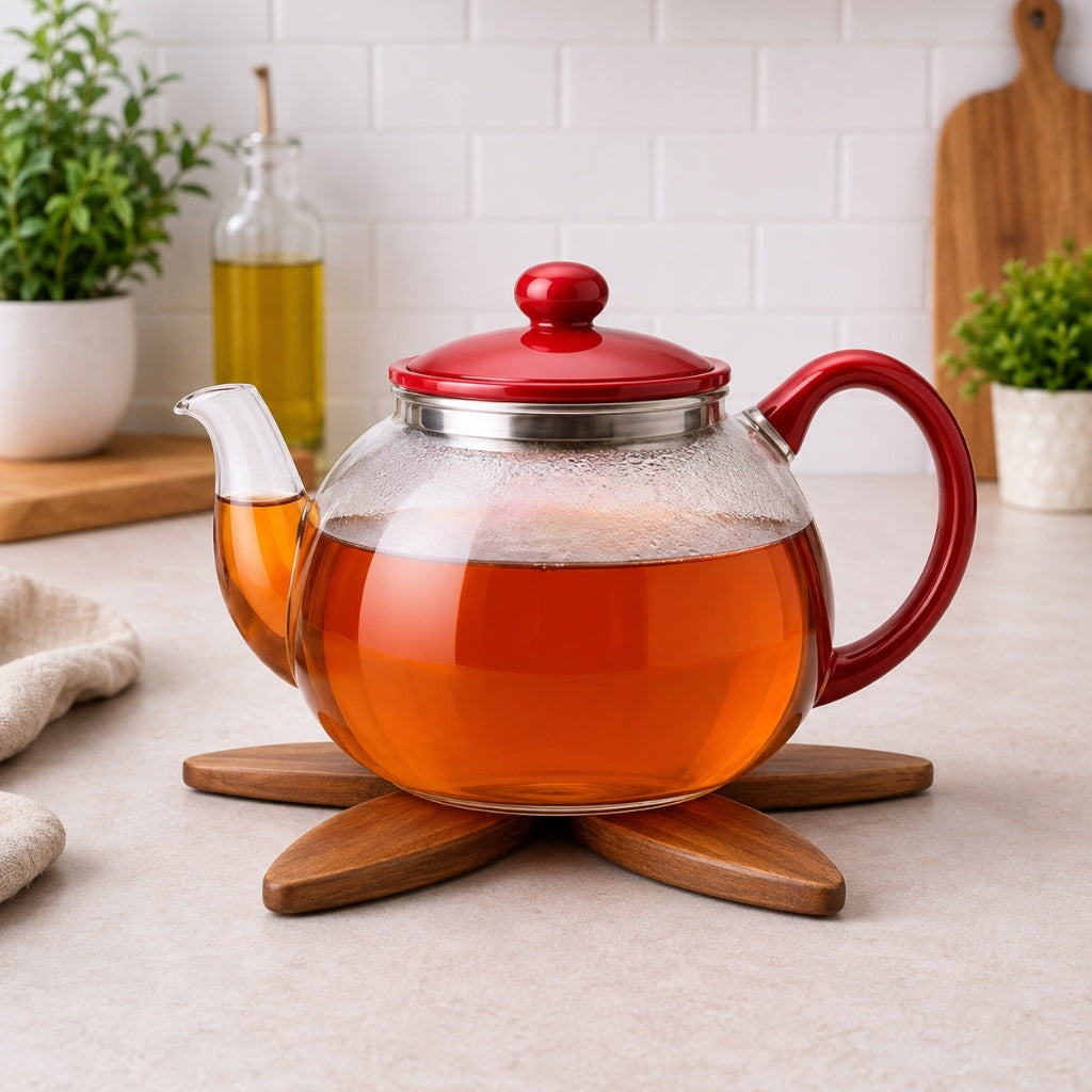 Glass Teapot on Menvel Trivet